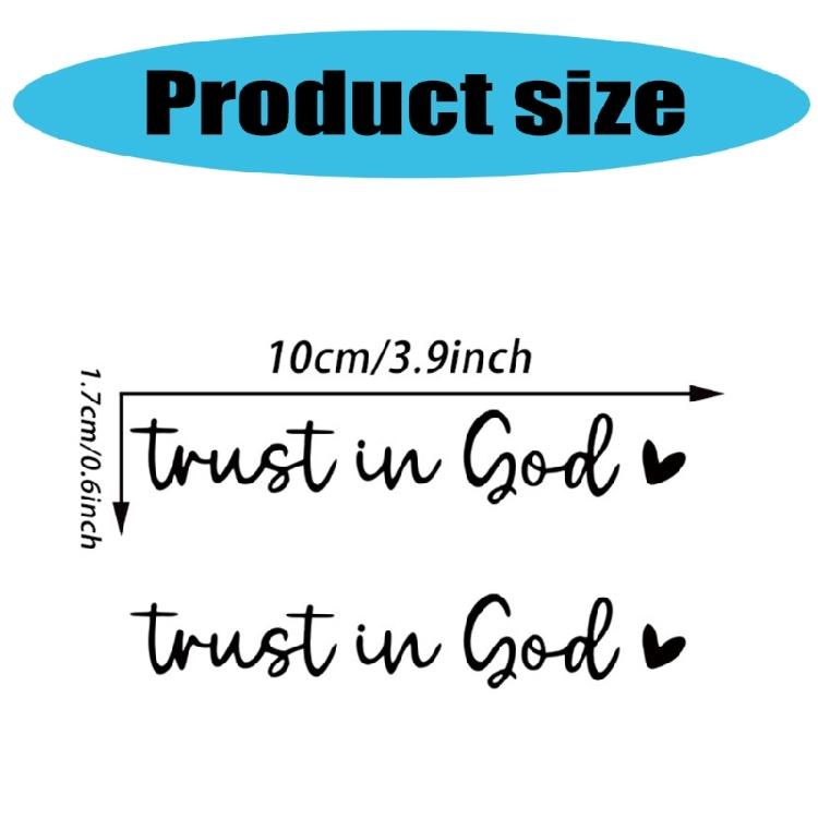 20pcs Trust In God Mirror Decals Spiritual Car Window Stickers Trust In God Rearviews Decals Car Spare for Car Mirrors