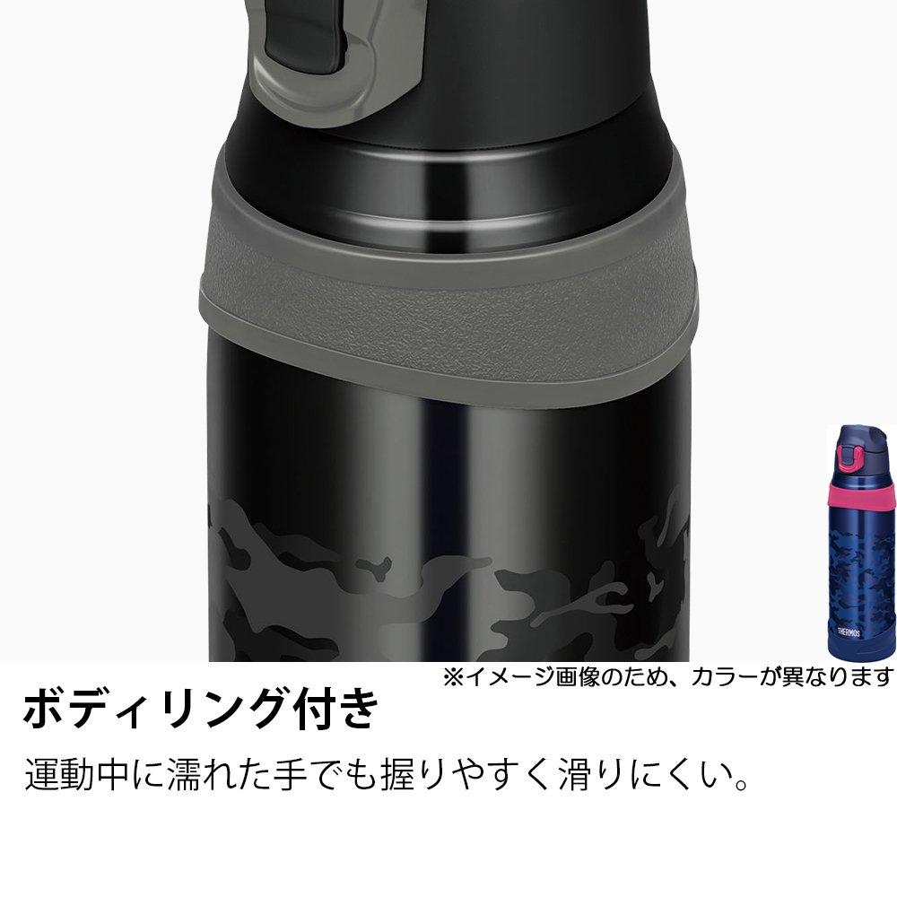 Thermos Water Bottle Vacuum Insulated Sports Bottle Open Navy Camouflage [One-Touch Type] 1.0L FHQ-1001 NV-C