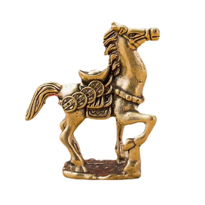 

Collectible Horse Ornament with Gold Ingot Designs Representing Prosperity and Good Fortunes Traditional Decoration 1