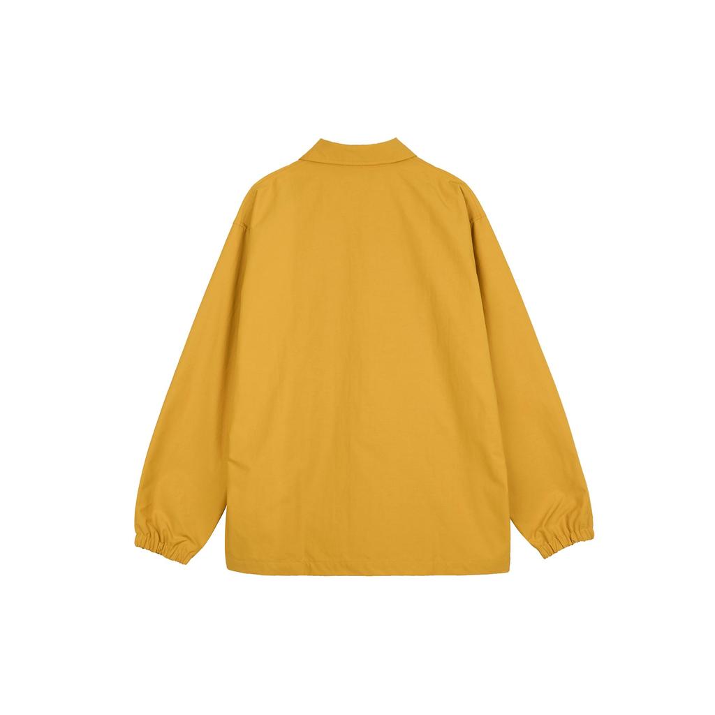 Uniqlo Solid Color Polo Collar Jacket Men Jackets Yellow 456986-47