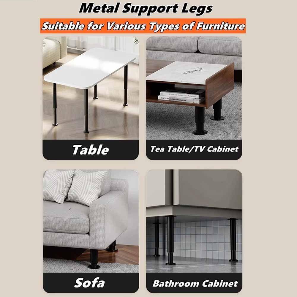 Heavy-Duty Telescopic Bearing Bracket Adjustable Height Sofa Leg Bracket Bed Bottom