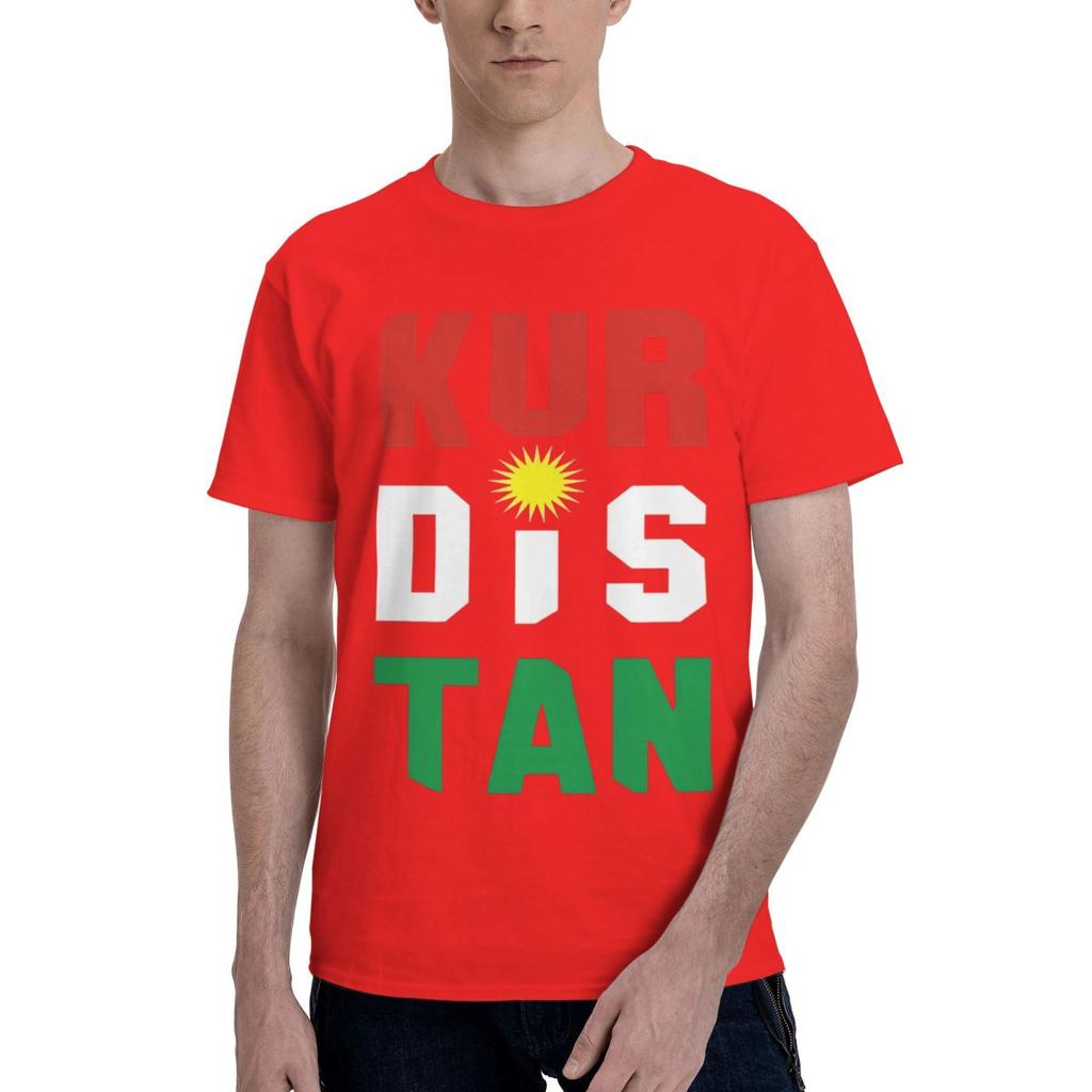 KURDISTAN 100 Cotton Casual Breathable Confortable Manga Football Shirts 2025 Men TShirt