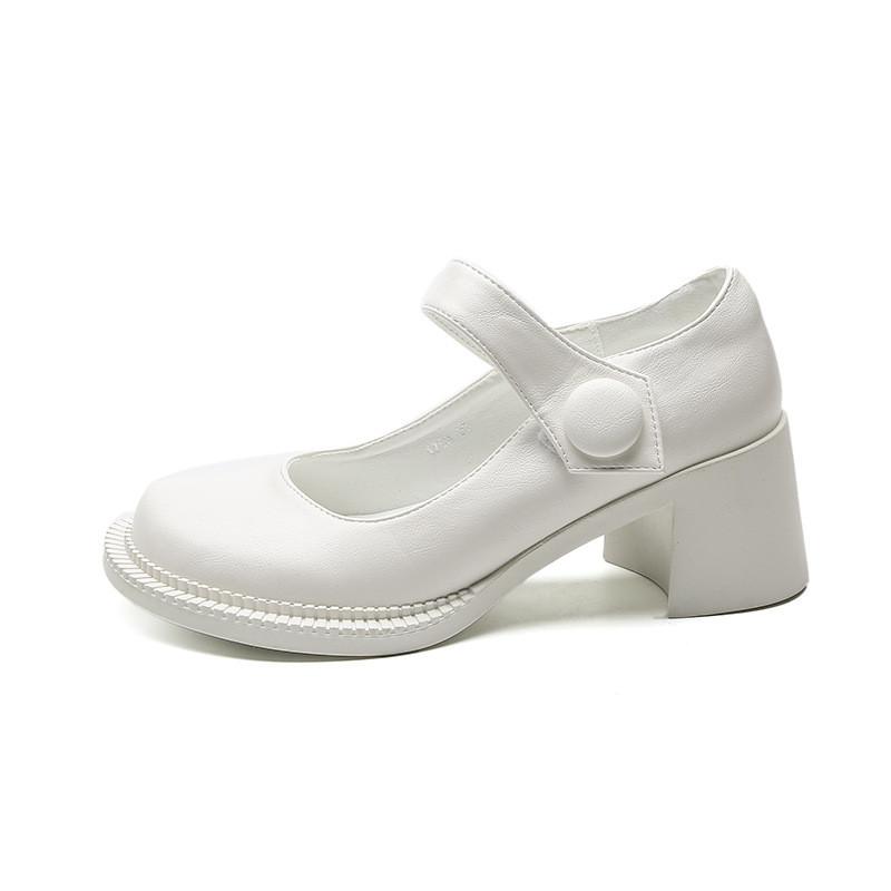 Fashion College Style Chunky Heel Mary Jane Shoes for Women High Quality Patent Leather Design High Heels Autumn Comfortable Women Shoes