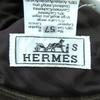 Excellent HERMES hat Logo-print velour hat with lining Gray khaki wool Women 57 Used