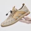 Fashion Autumn Men's Casual Flats New Sports Net Face Running Shoes Soft Bottom Travel Trendy Shoes Lightweight Outdoor Walking Shoes