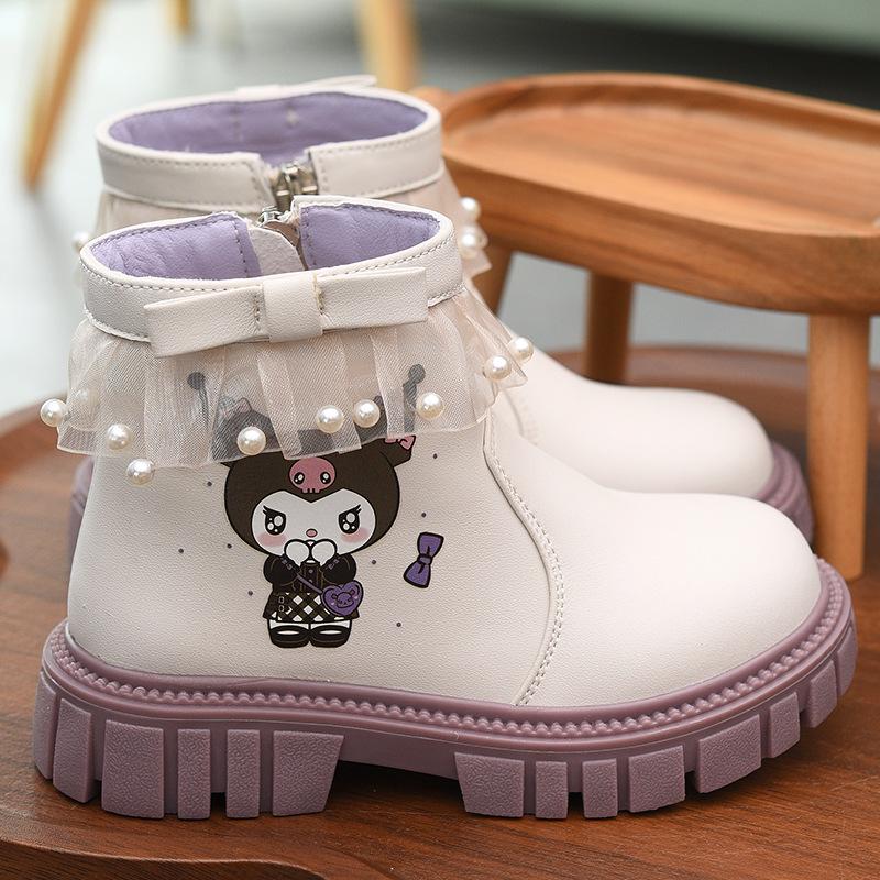 Girls' Princess Cartoon Fleece-Lined Autumn/Winter Boots - 2025 New Style Short Boots