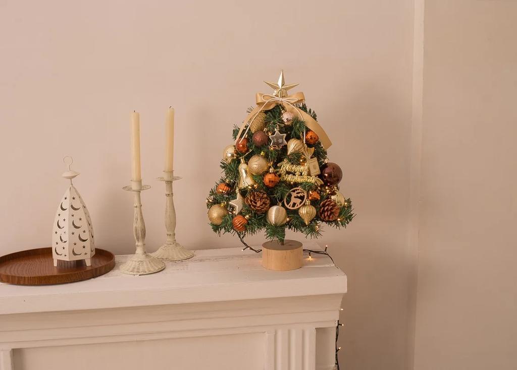 Christmas Tree Small Tree Christmas Decoration Supplies Mini Set Tree with Light Christmas Tree Ornaments