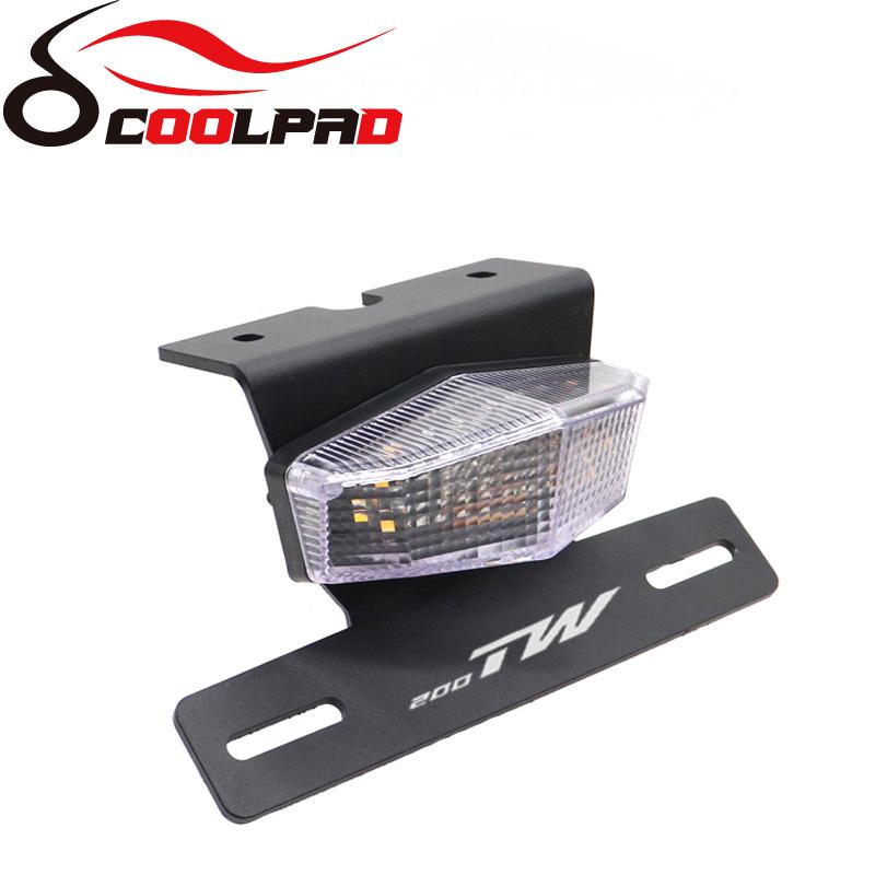 

Для YAMAHA TW200 TW 200 1989-2023 держатель номерного знака светодиодные стоп-сигналы аксессуары для мотоциклов хвостовое аккуратное крыло B