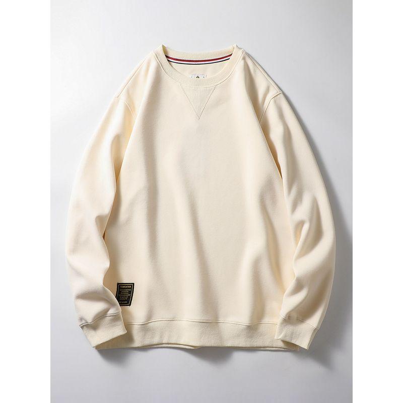 Trendy Spring and Autumn Retro Crew Neck Pullover Export Sweatshirt