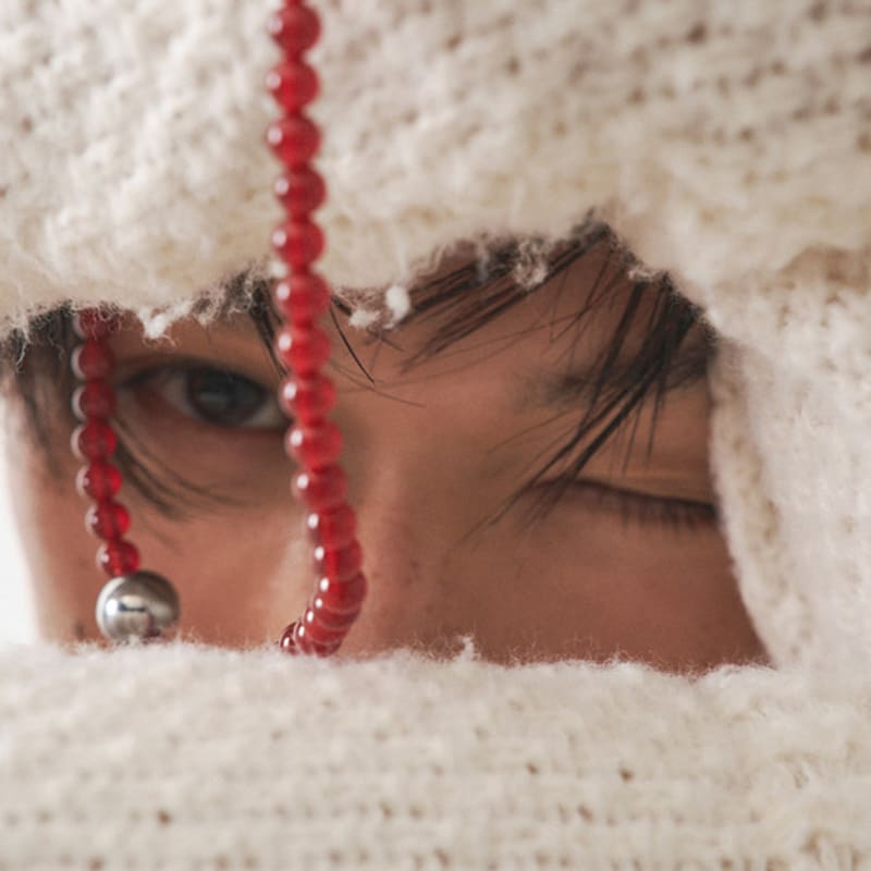 Tout Red Brick Ball Necklace