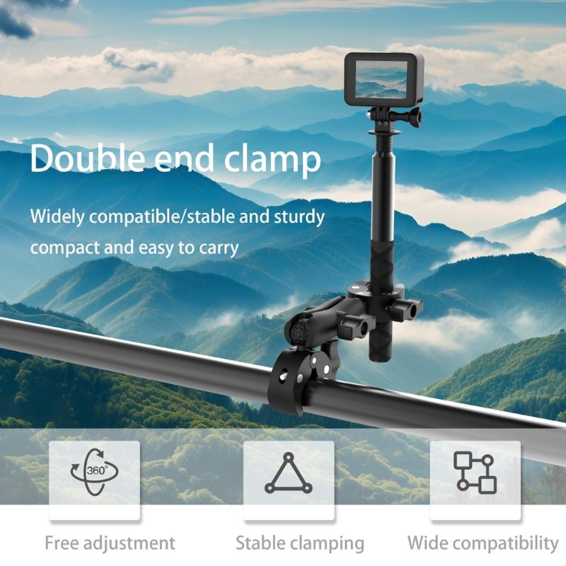 Secure Mount Bracket for Action Cameras Clamp Mount Enhances Filming Experience Easy to Use Recording Solution
