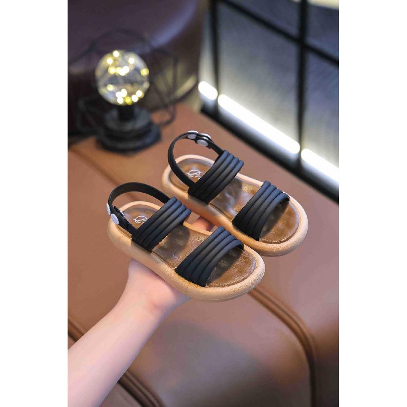 

Children s girls sandals, open-toed, stylish, new summer fashion, Korean version, princess style, cute, versatile, trendy sandals 24Inner Length15.5cm чёрный