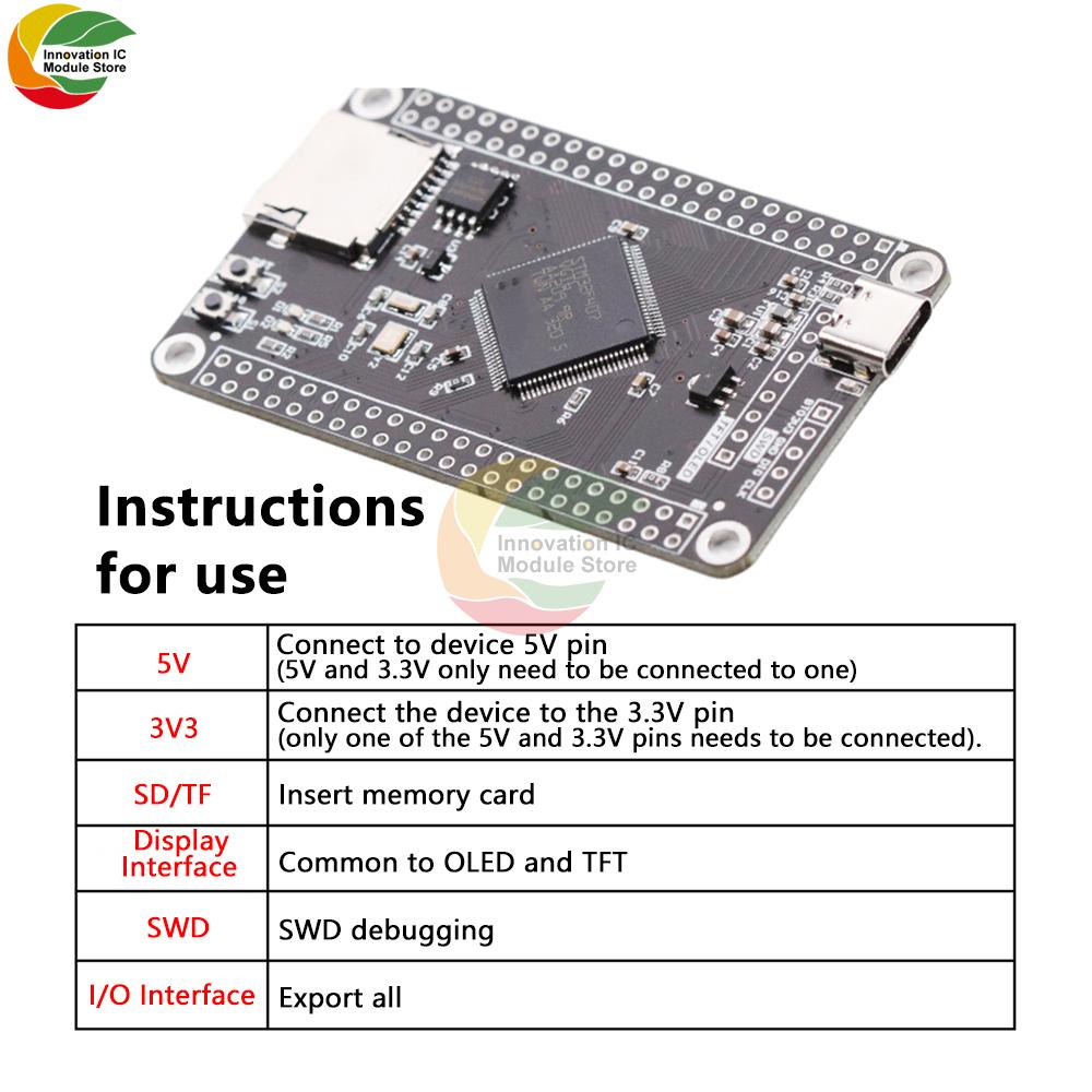 STM32F407VET6 PM32F407VGT6 STM32F407VGT6 Core Board Learning Development Board STM32 with TFT Type-C Interface