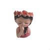 Decorative Female Bust Holder | HandPainted, Resin with Flower Crown, for Vanity Quiet