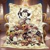 1Pc Don'tStarve Print Flannel Blanket, High Quality Comfortable for All Seasons, Home Decor, Warmth and Comfort, Perfect for Christmas Gifts