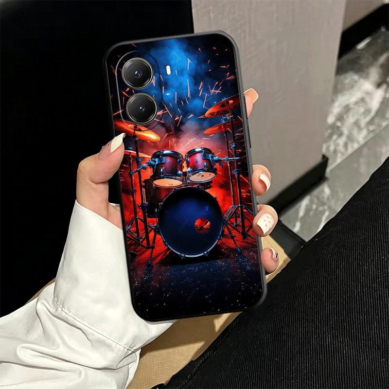 

Барабанная установка Рок-музыка Мягкий чехол для телефона для Xiaomi Poco X5 X6 X7 X8 Pro Max X3 F7 F8 Ultra M8 M7 M6 M5 Redmi 15 15C 14C 13C 12C X4 F Xiaomi Poco M8
