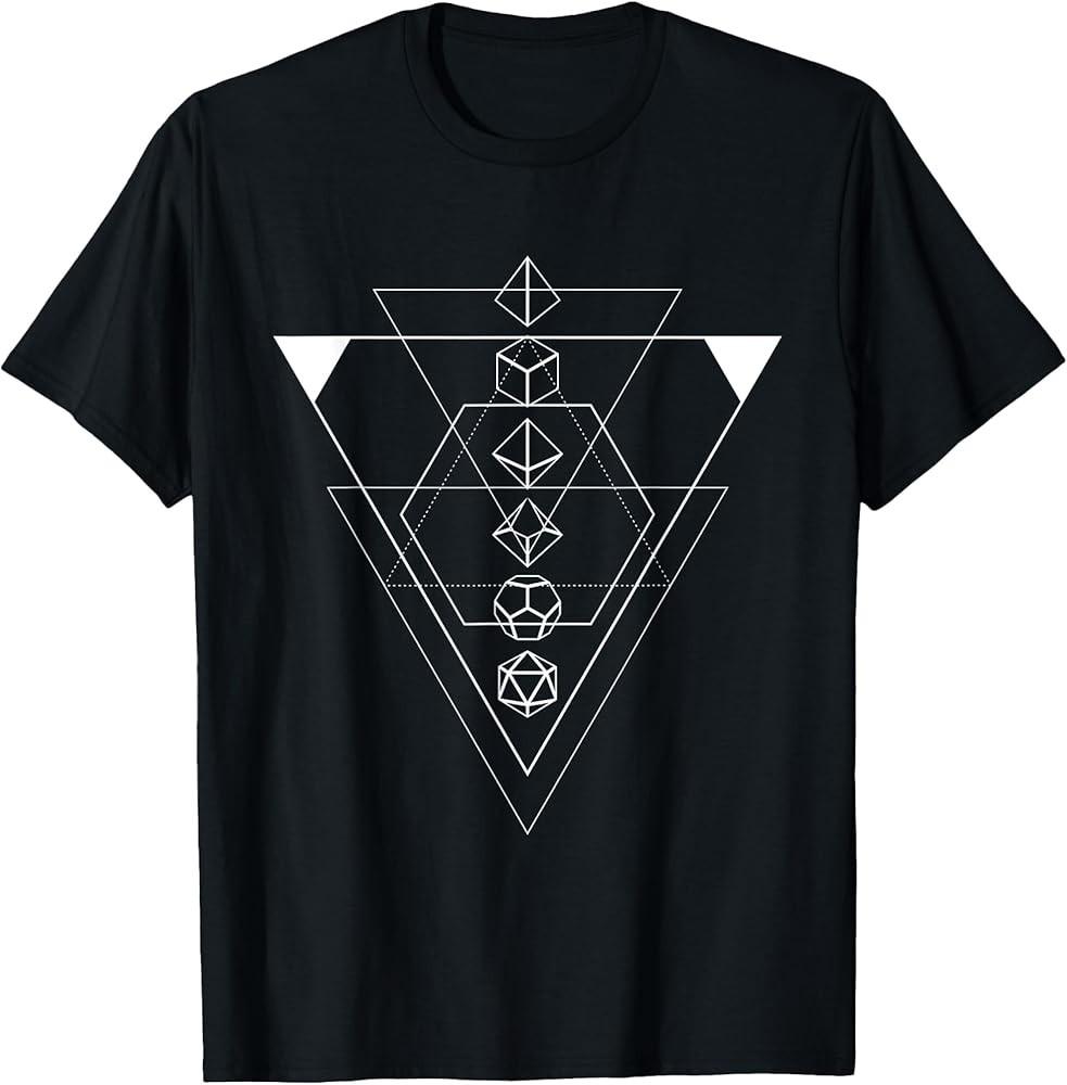 

Nerdy Minimalist Polyhedral Dice Set Geeky D20 TShirt TShirt Unisex T-Shirt XXXXL