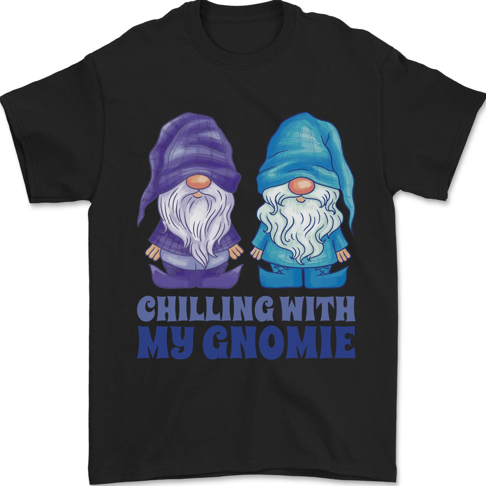 26 Chilling With My Gnomie Funny Gnomes Mens T-Shirt 100% Cotton Unisex T-Shirt XXXL