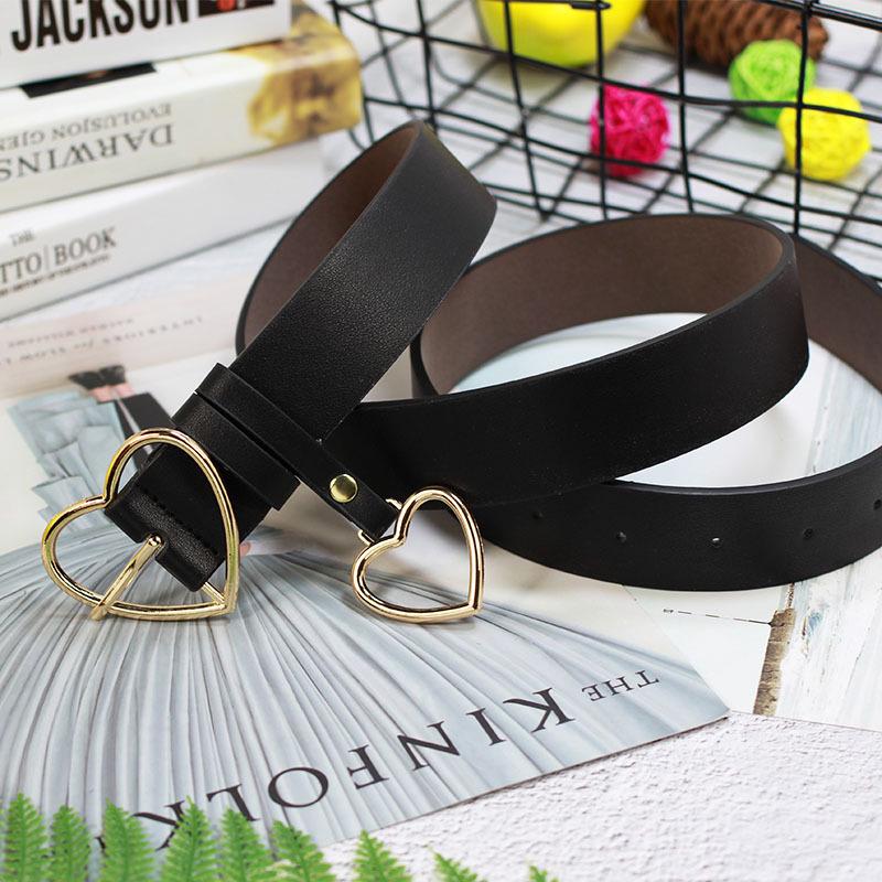 Girl Love Ring Pendant Decorative Dress Women'S Belt Metal Student Fine Belt