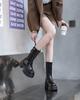 Fashion 9CM Microfiber Leather Autumn Boots Flats Plush Ankle Booties Women Platform Wedge Thick Sole Motorcycle Winter Shoes