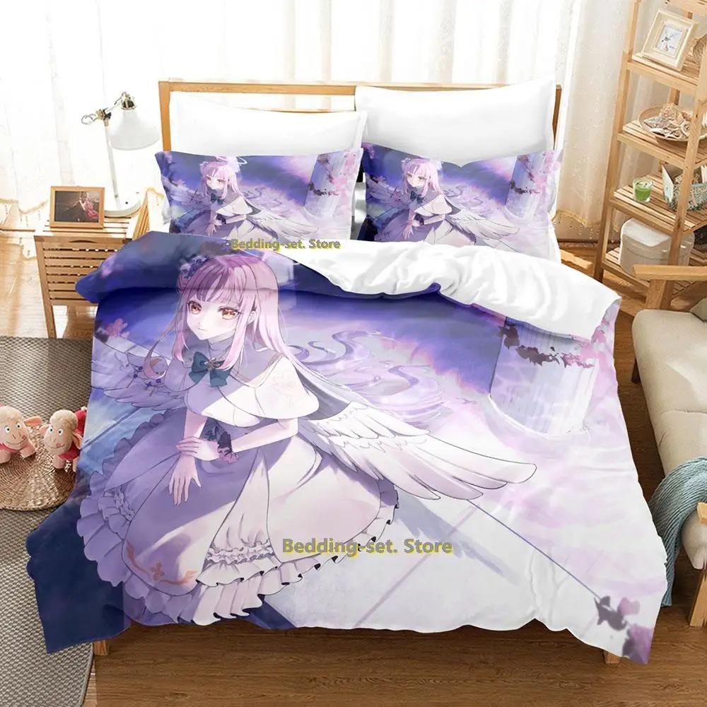 Kawaii Misono Mika Bettwäsche Set Einzelbett Twin Full Queen King Size Bettset Erwachsene Kind Schlafzimmer Bettbezug Set Anime Bettwäsche