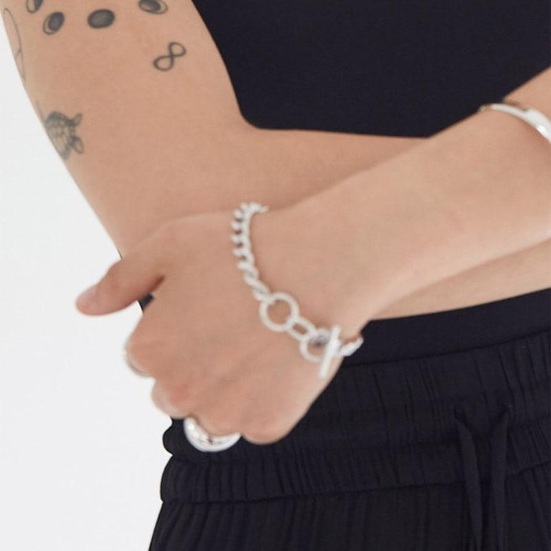 SUNDAY DISCO CLUB bold chain bracelet silver