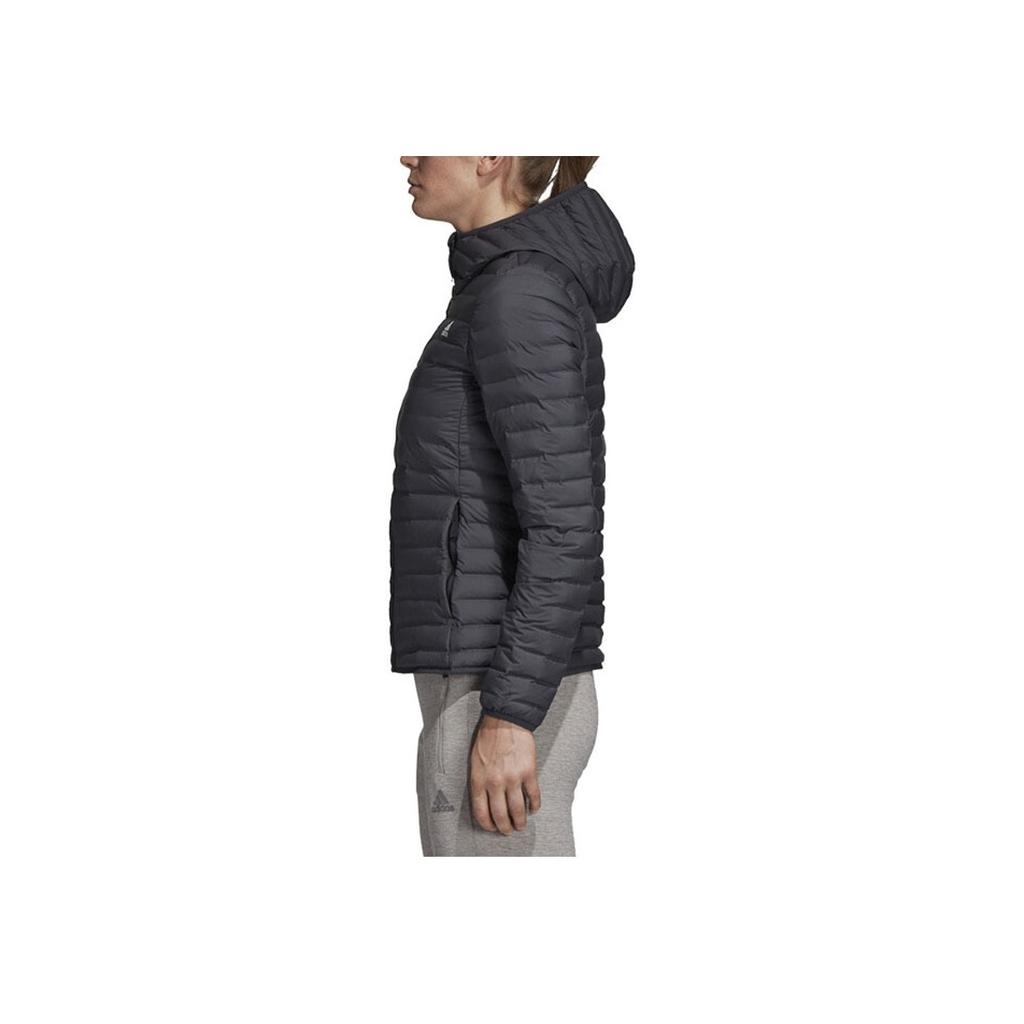Adidas Vevd Vinter Utendørs Bokstavlogo Trykk Langermet Dunjakke Unisex Overbekledning Svart CY8735