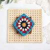Wooden Crochet Blocking Board Mat Gifts with Pegs for Crocheting Knit Purse Bags Hats
