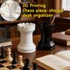 Plastic Chess Shape Pencil Holder Multi Function Pen Storage Box Creative Flower Vase for Makeup Brushes Student Desk