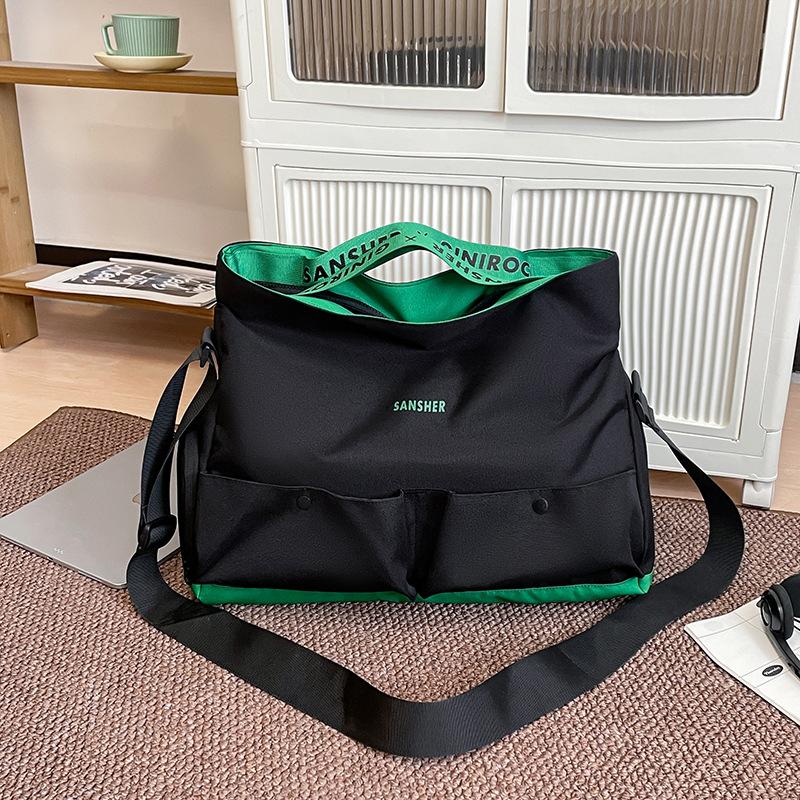 

Large Capacity Short Trip Tote Gym Bag Waterproof Dry Wet Separation Sports Training Bags Multifunctional Travel Handheld Bag зелений