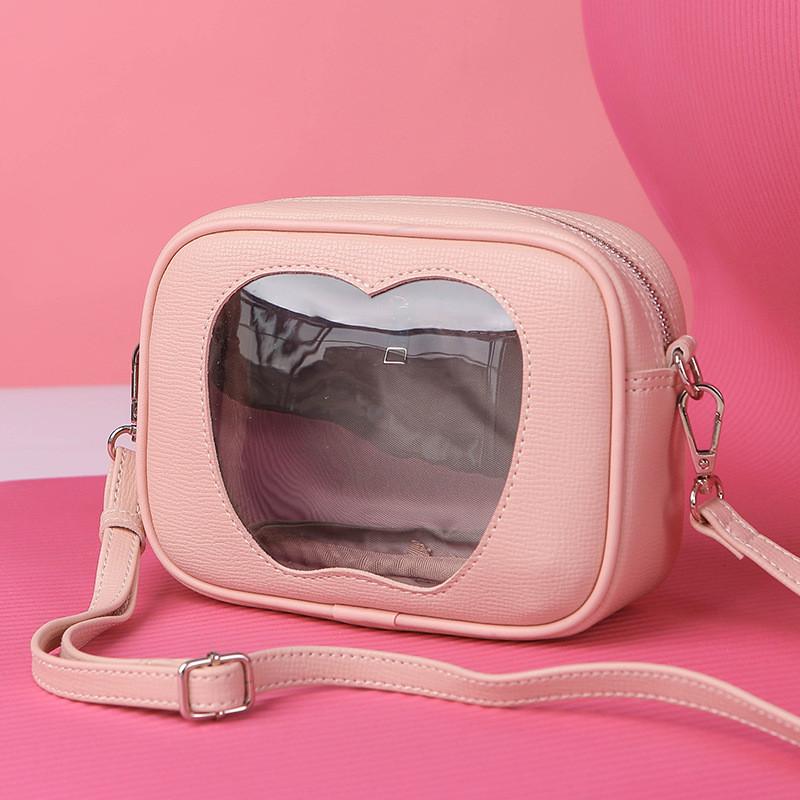 IELGY Женская розовая сумка через плечо большой вместимости розовый — фото 5