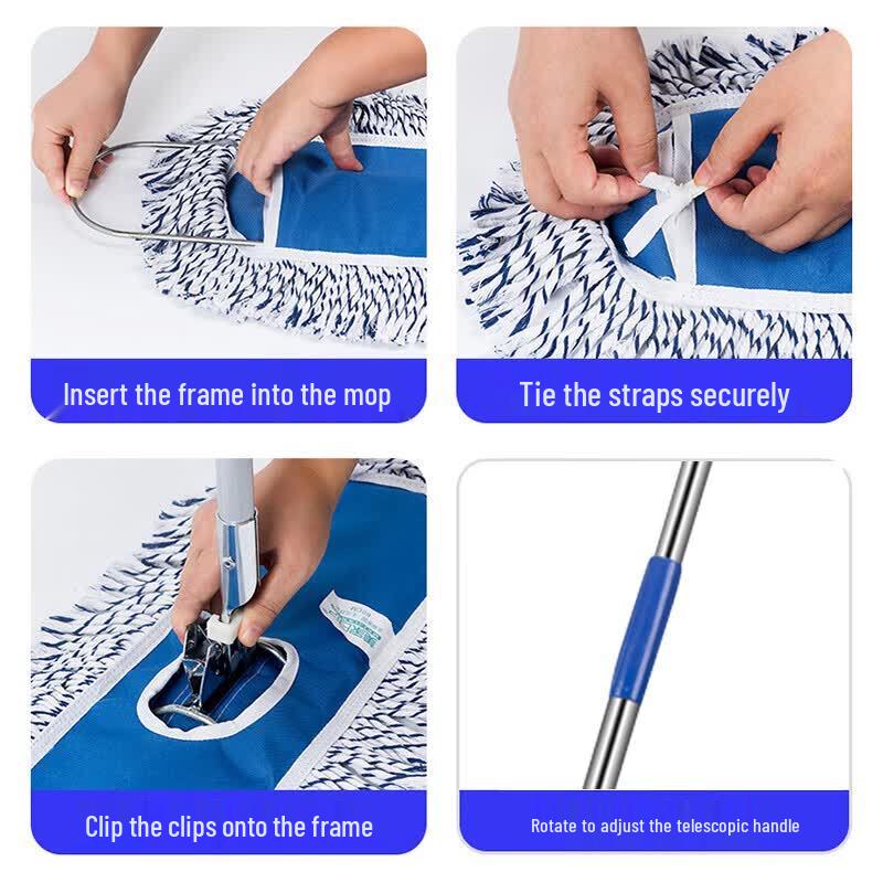 Jing Ge 60CM Cotton Dust Mop with Clip