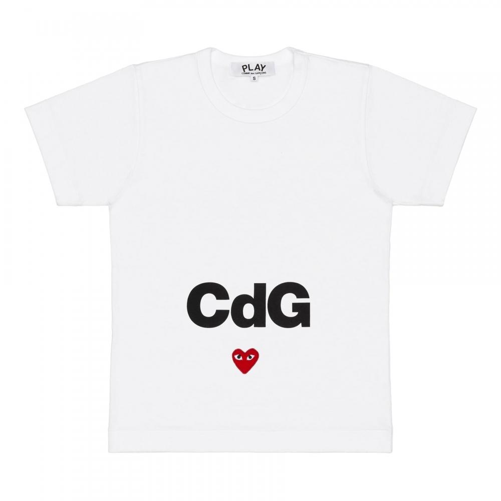 

CDG PLAY Мужская футболка Cdg X Play белая AE T102 051 1