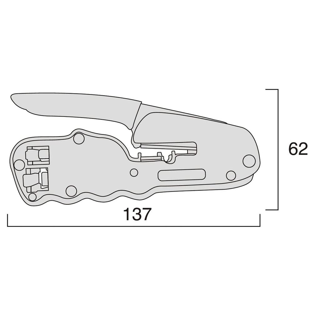 Fujiya Modular Plug Crimping Tool PP606-140