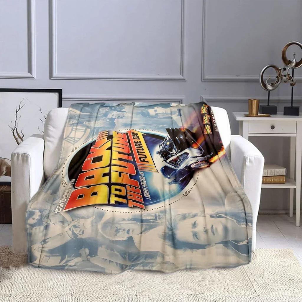 Back to the Future Scifi Movie Blanket HighQuality Flannel Throw Soft  Comfortable for Home  Travel Kids Blanket