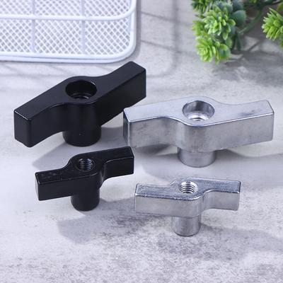 1Pc Aluminum Alloy M8 M12 Handle Black Gray Nut Knob T-nut For Light Hook  Wing Nut Truss Clamp Handle Parts Galvanized Aluminum