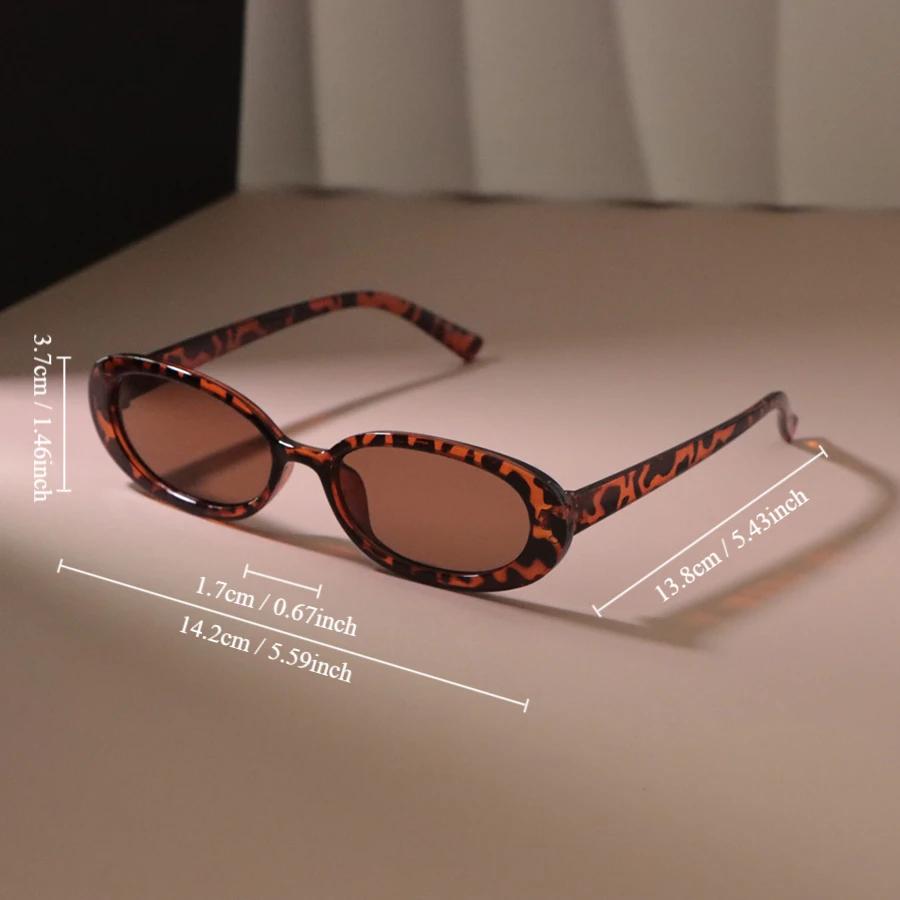 Oval Retro Sunglasses Women Men Fashion Vintage Sun Glasses Female Male Frame Personality Mirror Travel Punk