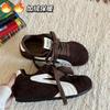 Ins Vintage Brown German Training Shoes 22 Winter Fleece Warm Forrest Forrest Shoes Casual Sports Board Shoes
