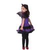 Halloween Children's Show Costume Children's Party Costume Bat Suit Children's Purple Bat Skirt Wings Suit