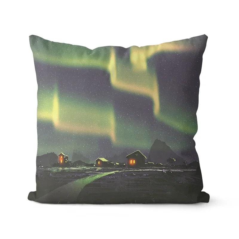 Color Intrigue Dragon Boat Balloon Printed Soft Square Pillowslip Polyester Cushion Cover Pillowcase Living Room Home Decor
