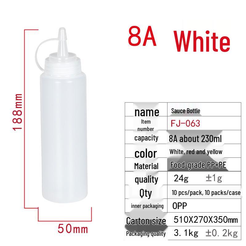 Single-Hole & Three-Hole Squeeze Sauce Bottle for Ketchup & Salad Dressing with Pointed Mouth