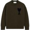 AMIPARIS Year Of The Snake Limited Edition SS25 Brand Logo Round Neck Sweater Unisex Sweater Black Khaki-Green SPUKS018018-024