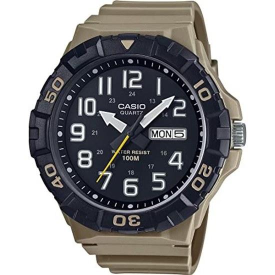 Casio Standard Big Face Quartz Wristwatch MRW-210H-5AV Mens Khaki Overseas Model