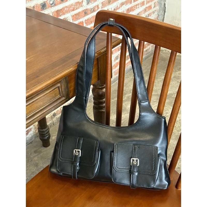 This Motorcycle Bag Features A Fashionable Double-pocket Design, Is A Versatile Shoulder Bag and A Women's Underarm Bag