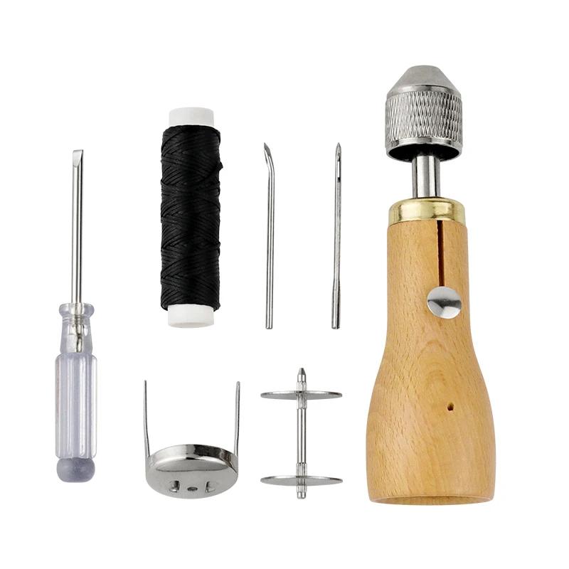 Handmade Leather Stitching Awl DIY Leather Craft Tool Waxed Thread Sewing Carving Repair Cowhide  Canvas Saddlery Stitch Tools