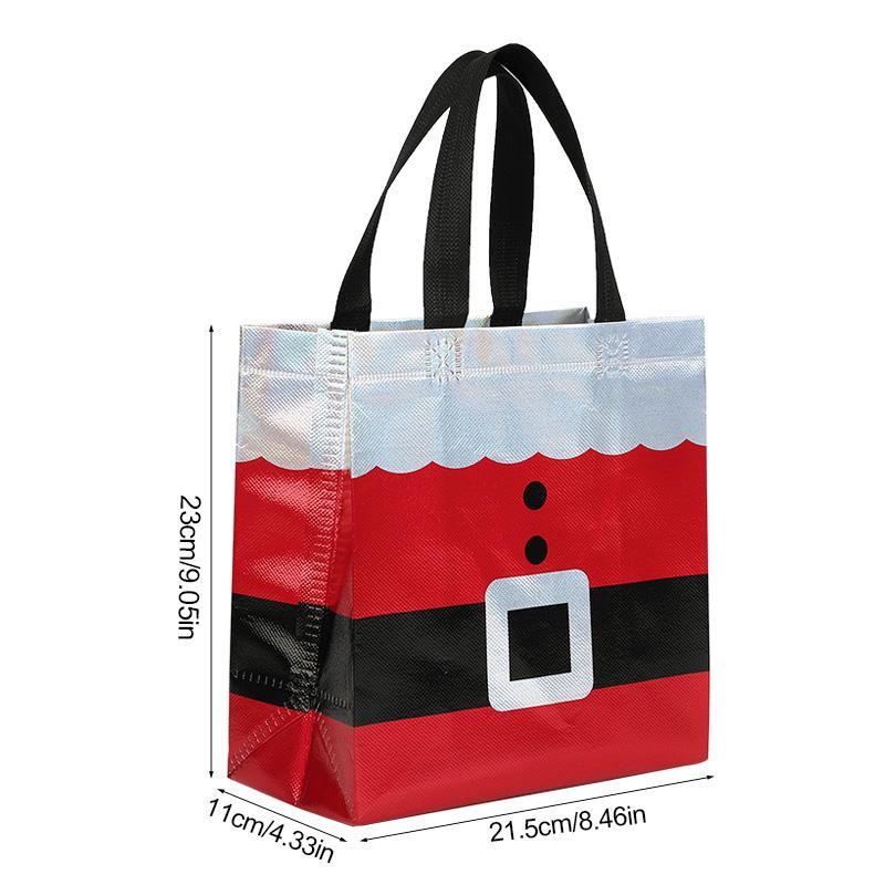 

12-24 шт. Рождественский подарочный пакет Санта-Клаус Нетканая сумка-тоут с ручкой Рождественское украшение для дома Новый год Упаковка для детских подарков 12pcs