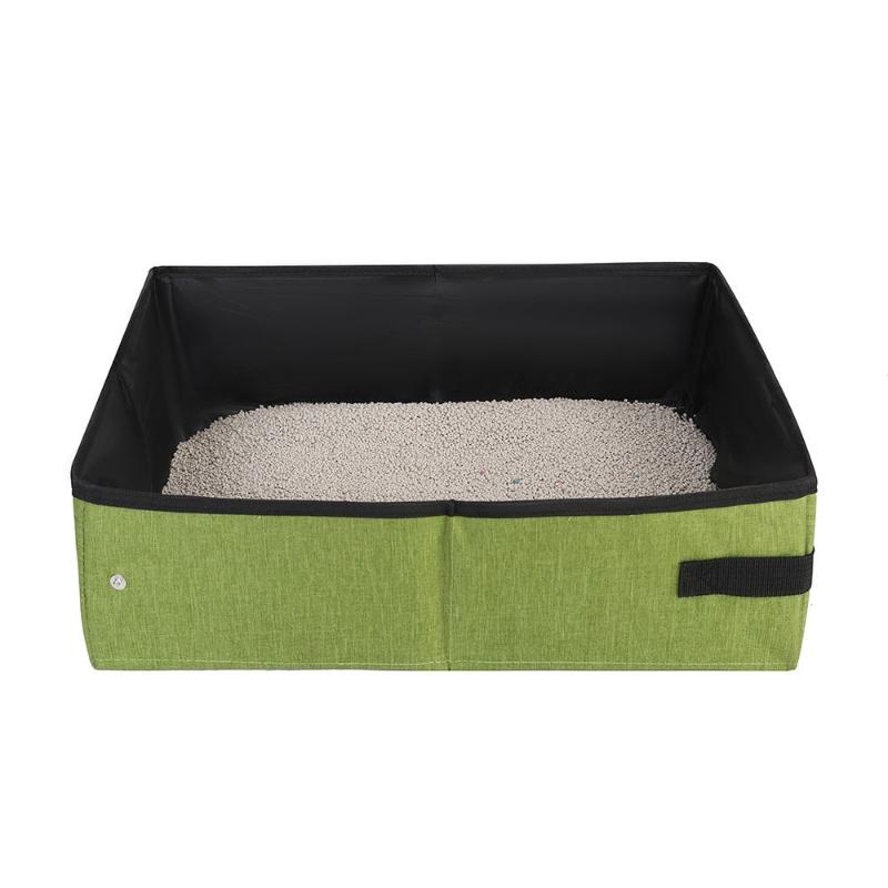 Foldable Cat Litter Box Made of Oxford Cloth, Portable Cat Toilet for Outdoor Use, Large Waterproof Cat Litter Box for Vehicles.