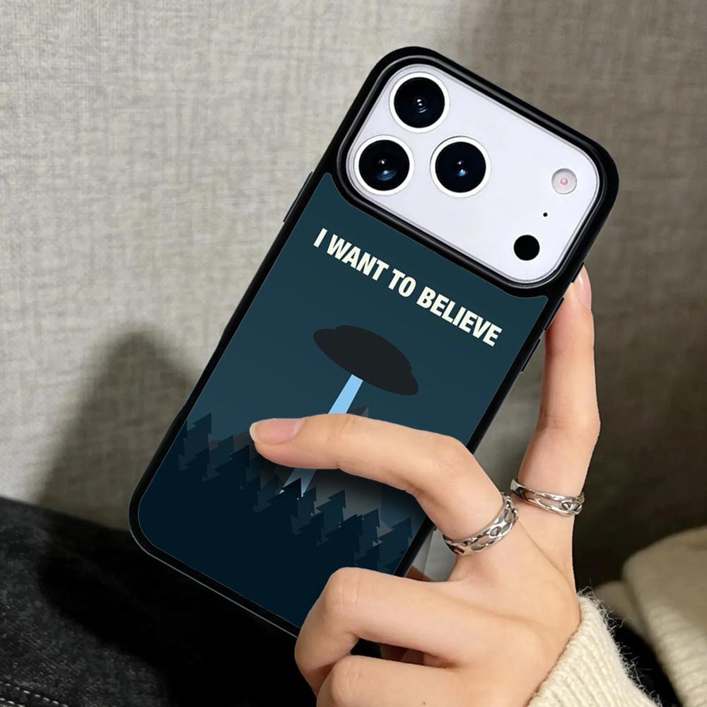 Capa Case for iPhone 17 Air 16 Pro Max 15 Plus 11 13 Mini 14 12 Back Phone Cover I want to believe