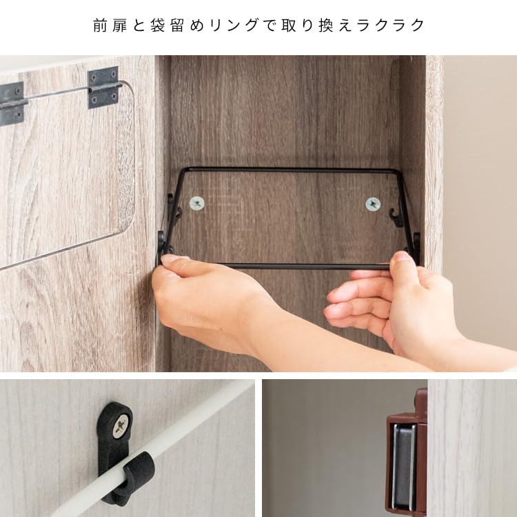 Miyatake Seisakusho Wooden Dustbin Empro 45L Garbage Bag Compatible Push-Type (Empro) White, DB-800_WH