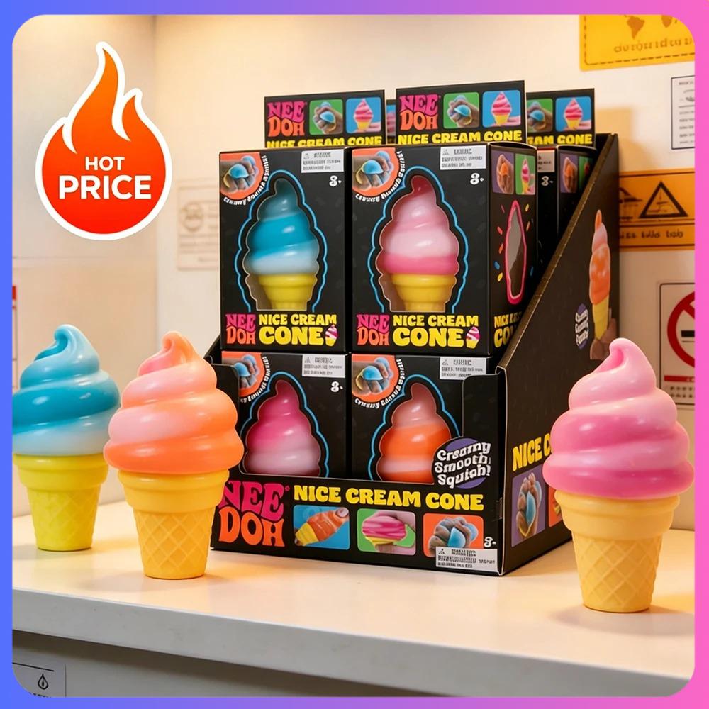 Schylling Hot Selling Surprise Ice Cream Cone Toy Stress Relief Decompression Squishy Sensory Toy Party Gifts Home Decor